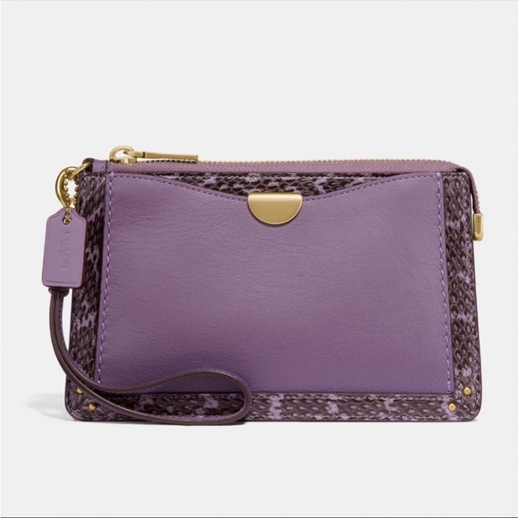 Coach Handbags - Coach Dreamer Wristlet Snakeskin